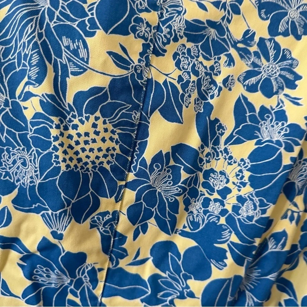 J. Crew Yellow and Blue Floral Mini Dress